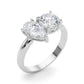 2-Stone Round & Pear Engagement Ring