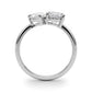 2-Stone Round & Pear Engagement Ring