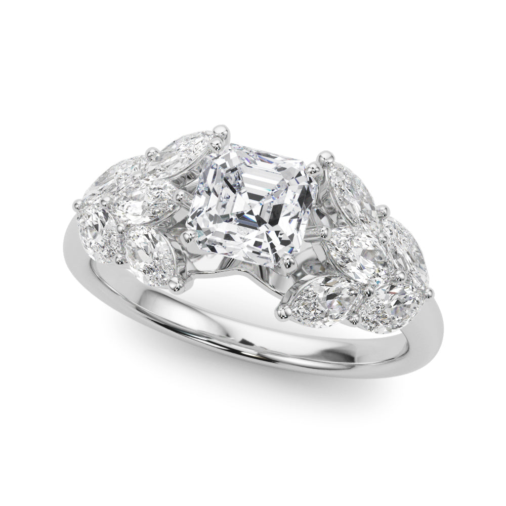 MQ SIDE STONES ENGAGEMENT RING