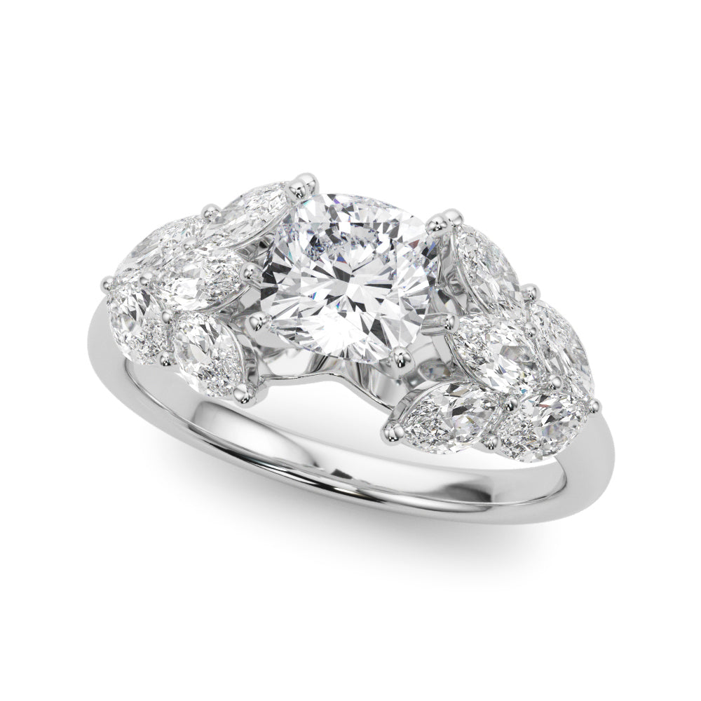 MQ SIDE STONES ENGAGEMENT RING