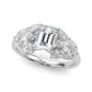 MQ SIDE STONES ENGAGEMENT RING