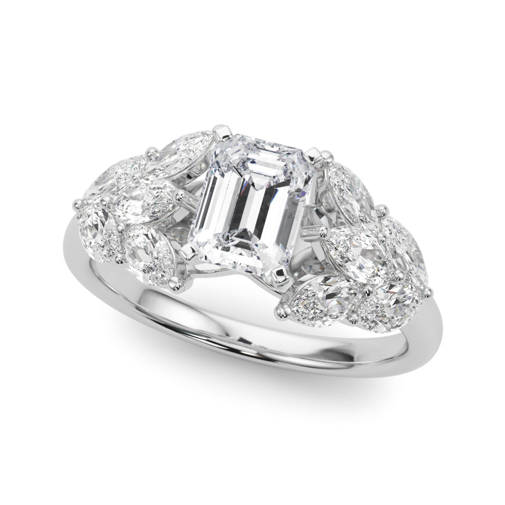 MQ SIDE STONES ENGAGEMENT RING