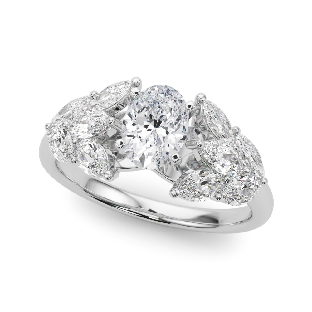 MQ SIDE STONES ENGAGEMENT RING