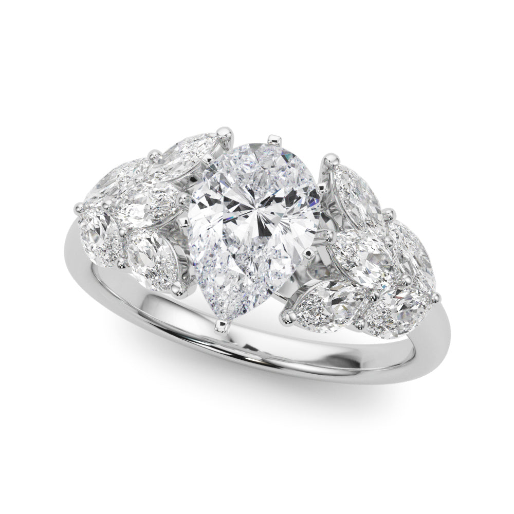 MQ SIDE STONES ENGAGEMENT RING