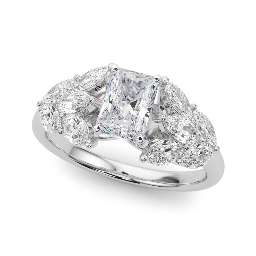 MQ SIDE STONES ENGAGEMENT RING
