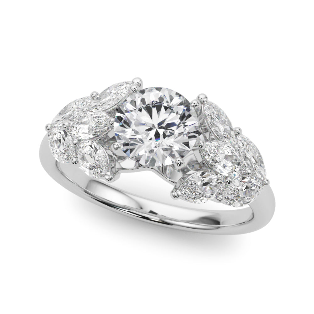 MQ SIDE STONES ENGAGEMENT RING