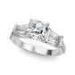 Round & Tapered Baguette Engagement Ring