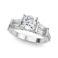 Round & Tapered Baguette Engagement Ring