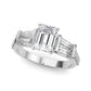 Round & Tapered Baguette Engagement Ring