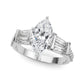 Round & Tapered Baguette Engagement Ring