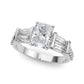 Round & Tapered Baguette Engagement Ring