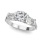 Round & Tapered Baguette Engagement Ring