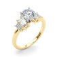 Contemporary Style Baguette Shape Engagement Ring