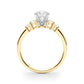 Contemporary Style Baguette Shape Engagement Ring