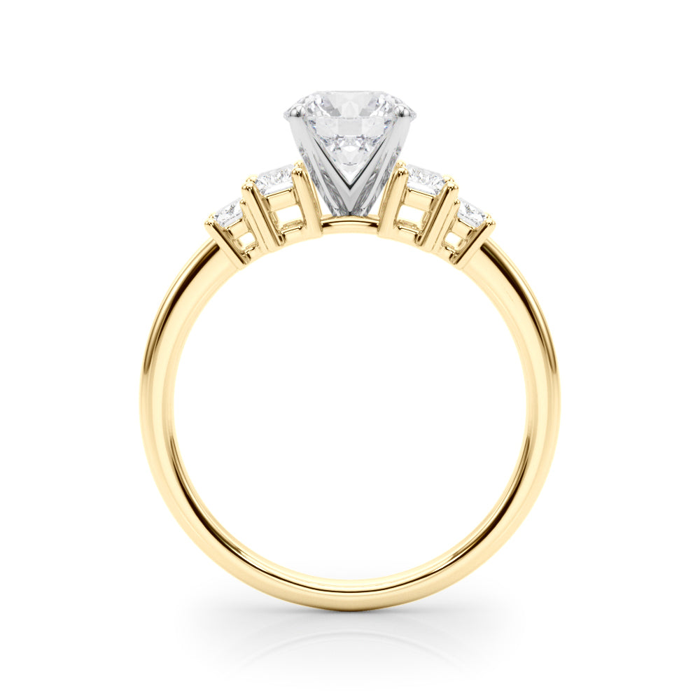 Contemporary Style Baguette Shape Engagement Ring