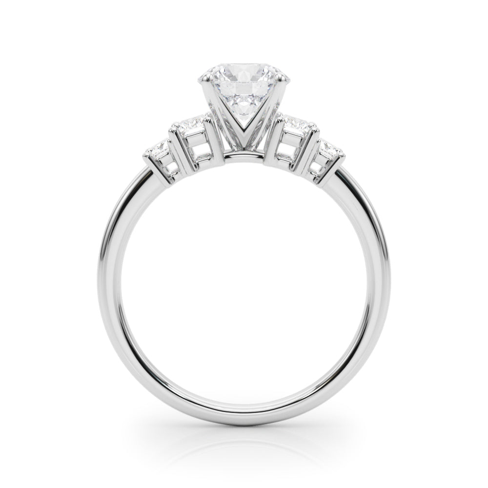 Contemporary Style Baguette Shape Engagement Ring