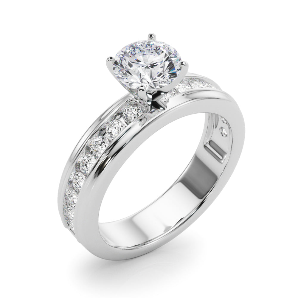 Channel Set Engagement Ring