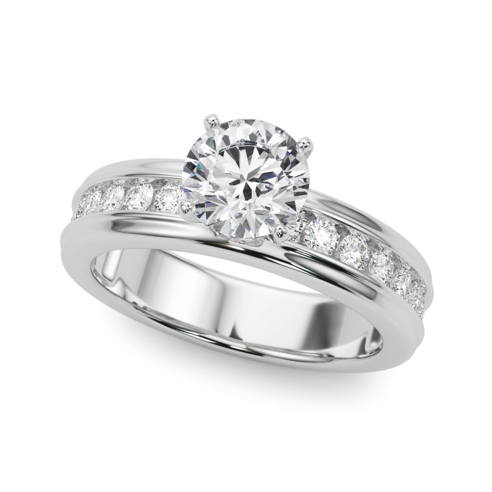 Channel Set Engagement Ring