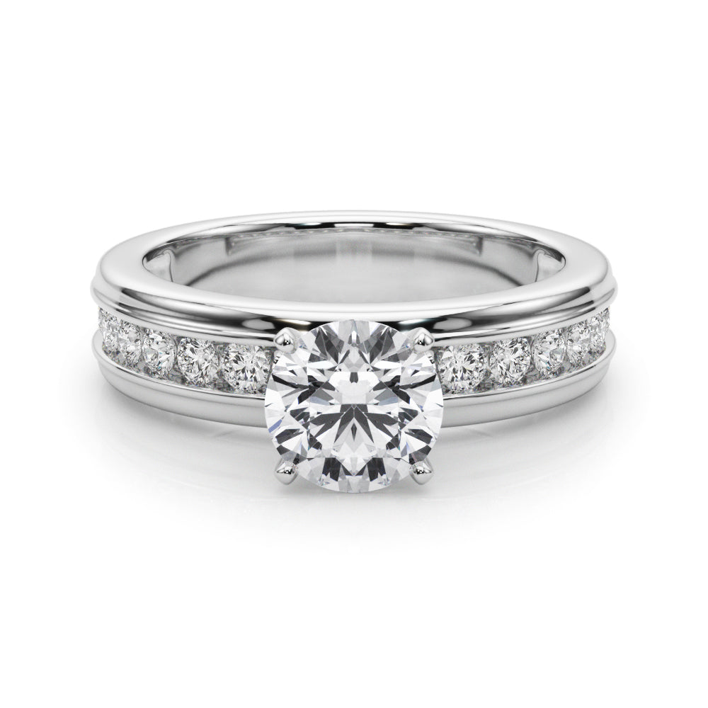 Channel Set Engagement Ring