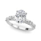 Contemporary Round & Baguette Engagement Ring