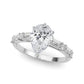 Contemporary Round & Baguette Engagement Ring