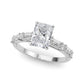 Contemporary Round & Baguette Engagement Ring
