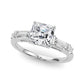 Round & Straight Baguette Engagement Ring