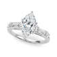 Round & Straight Baguette Engagement Ring
