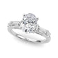 Round & Straight Baguette Engagement Ring