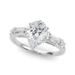 Round & Straight Baguette Engagement Ring