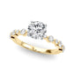 Single Shared Prong Engagement Ring