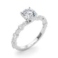 Single Shared Prong Engagement Ring