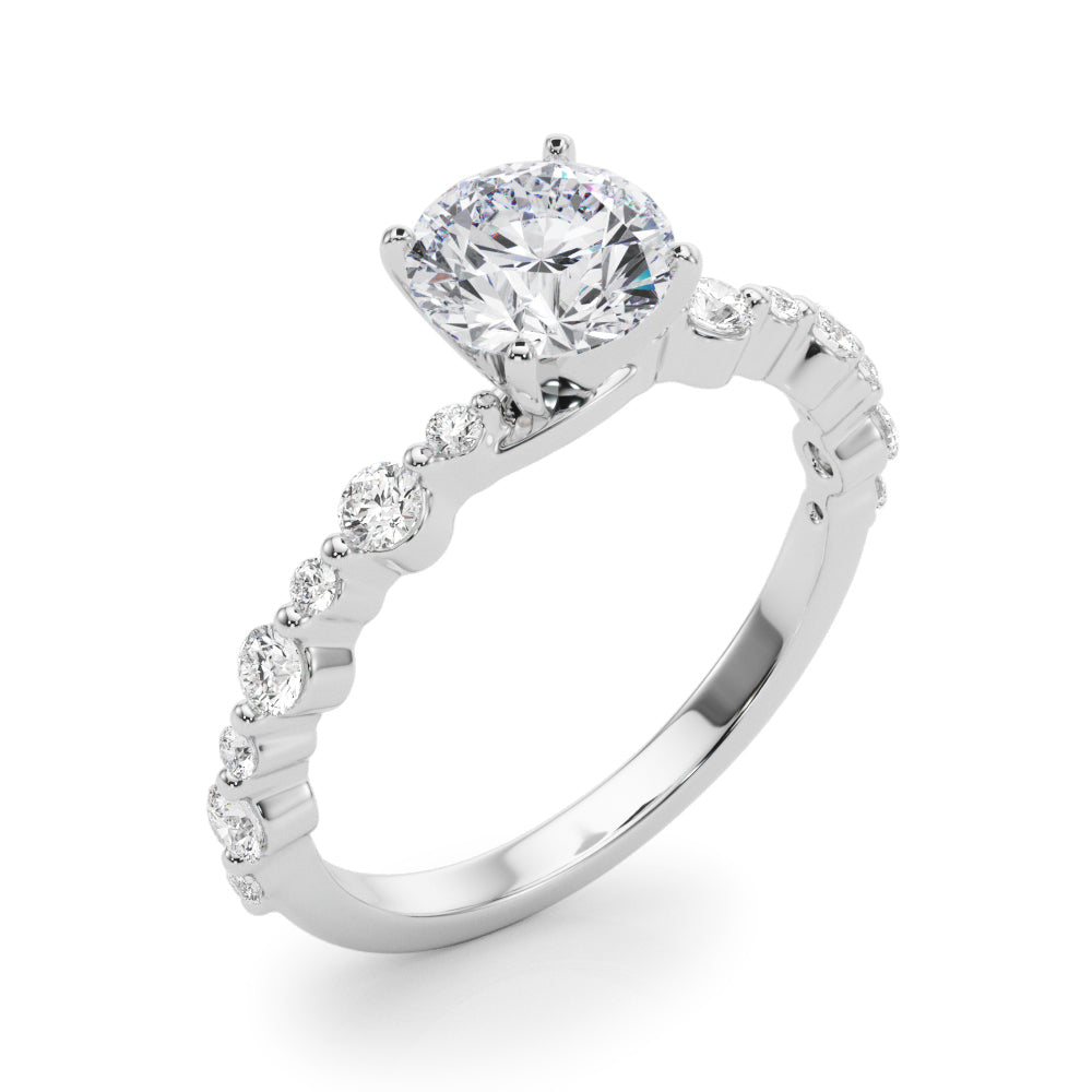 Single Shared Prong Engagement Ring