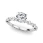 Single Shared Prong Engagement Ring
