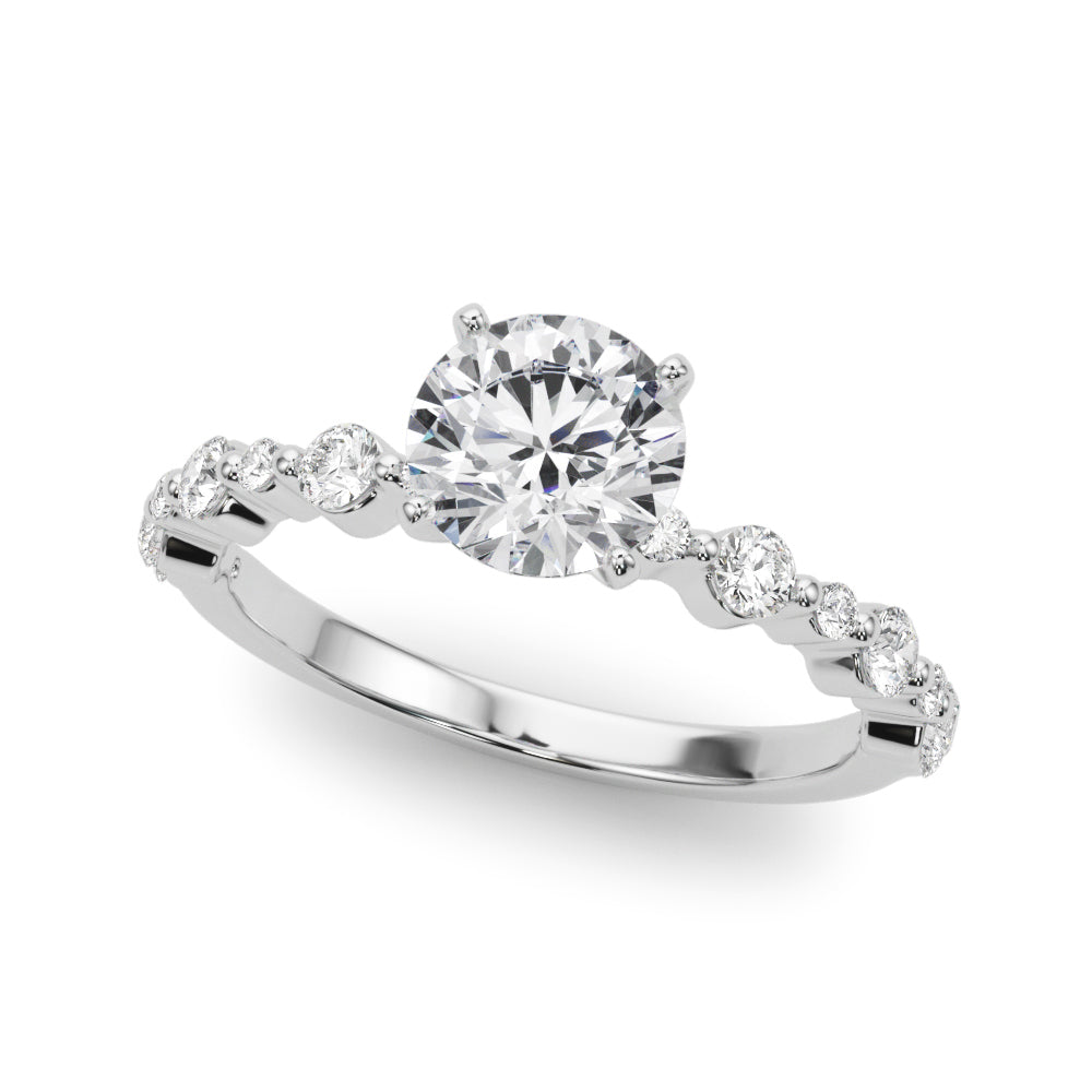 Single Shared Prong Engagement Ring