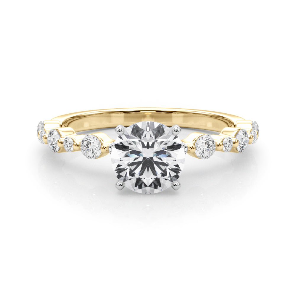 Single Shared Prong Engagement Ring