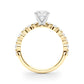 Single Shared Prong Engagement Ring