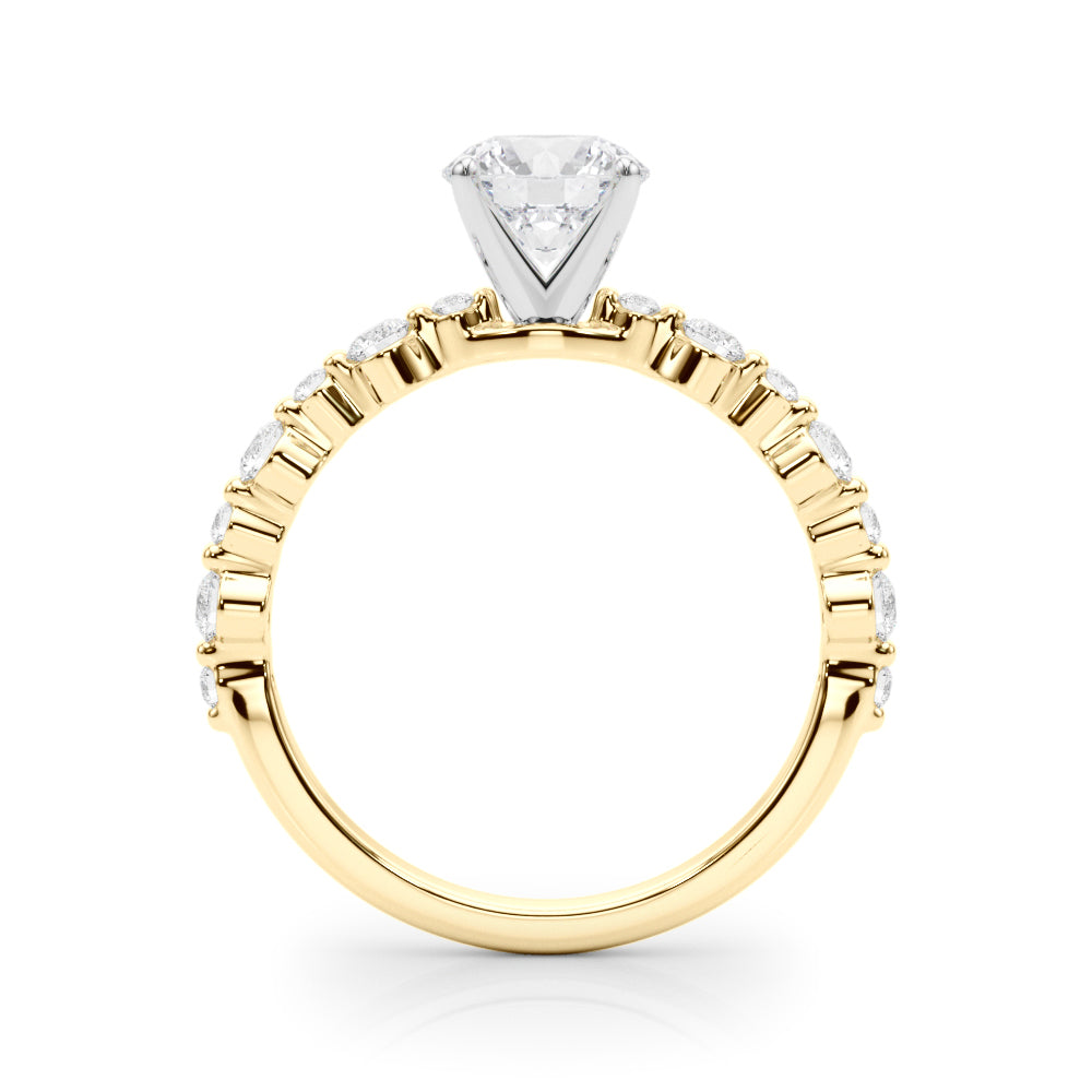 Single Shared Prong Engagement Ring