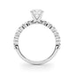 Single Shared Prong Engagement Ring