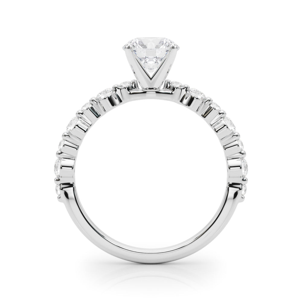 Single Shared Prong Engagement Ring