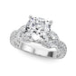 Round & Marquise Twisted Engagement Ring