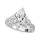 Round & Marquise Twisted Engagement Ring
