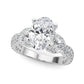 Round & Marquise Twisted Engagement Ring