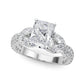 Round & Marquise Twisted Engagement Ring
