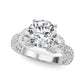 Round & Marquise Twisted Engagement Ring