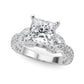 Round & Marquise Twisted Engagement Ring