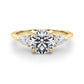 3-Stone Round Engagement Ring w/ Pear Sides