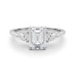 3-Stone Emerald Engagement Ring w/ Pear Sides