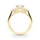 3-Stone Emerald Engagement Ring w/ Pear Sides