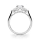 3-Stone Emerald Engagement Ring w/ Pear Sides
